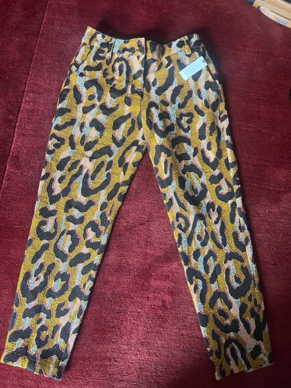Anthropologie 34 N 118 W Leopard Print Pants Tweed with Pockets - Picture 5 of 9